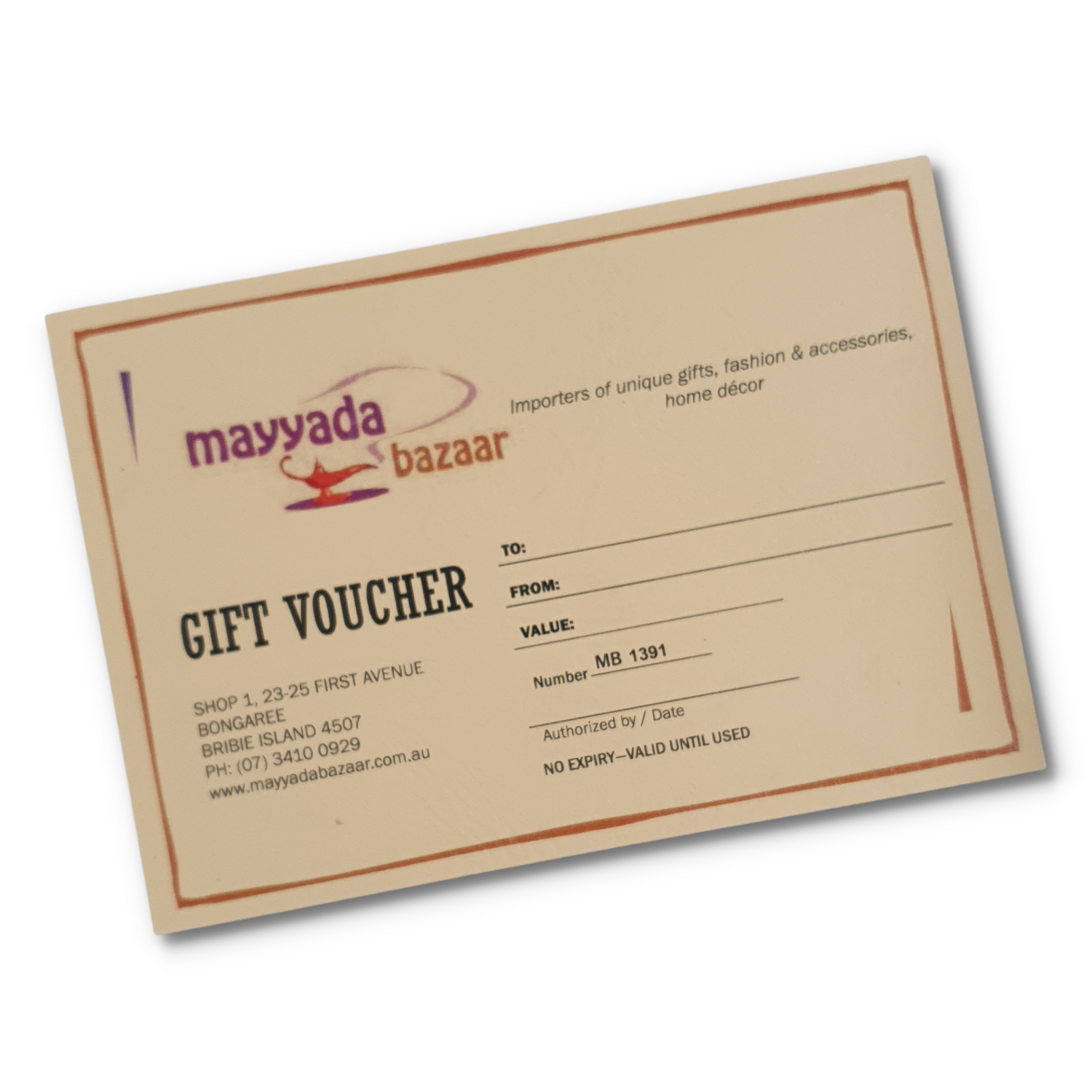 Gift Vouchers for Mayyada Bazaar