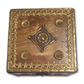 Med Brass Inlay Sq Wood Box