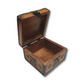Med Brass Inlay Sq Wood Box
